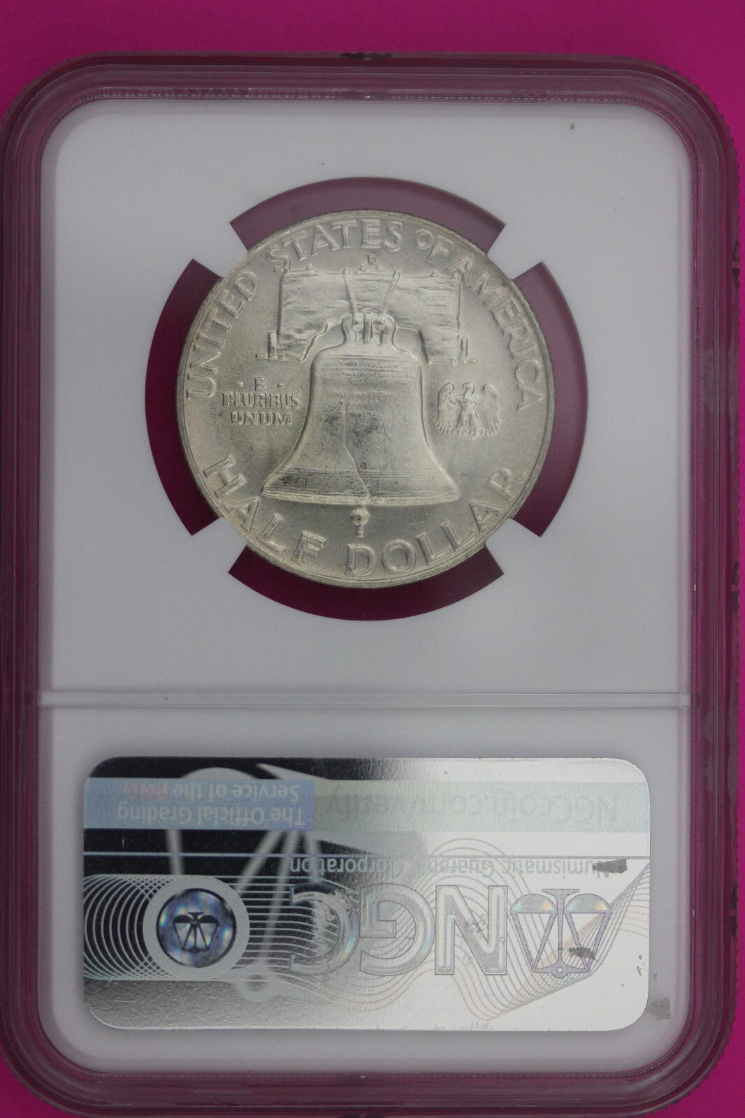 1959 D MS 65 Full Bell Lines Ben Franklin Silver Half Dollar NGC FBL Slab 1176