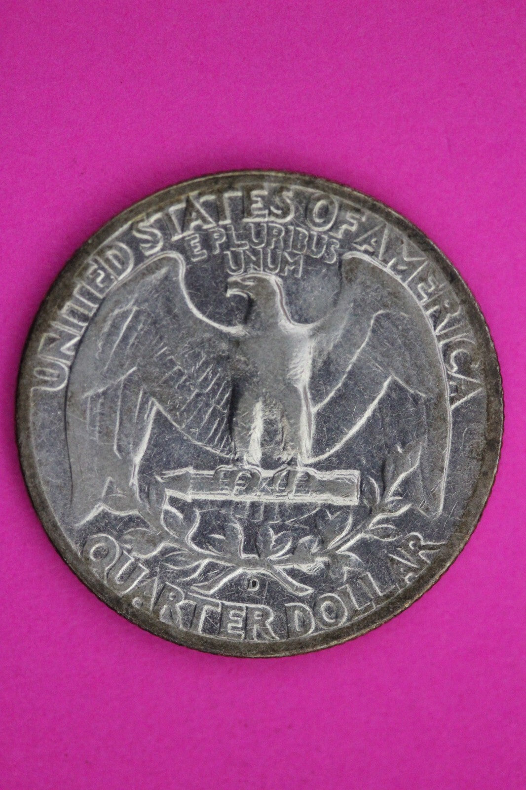 Toned 1949 D George Washington Quarter Scarce High Grade Silver Coin 0030