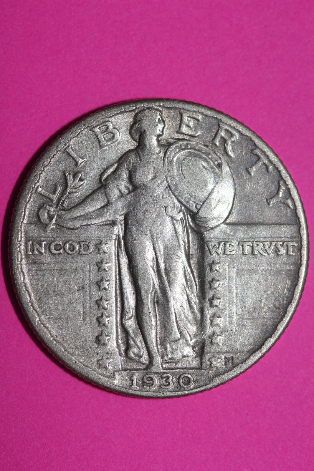 High Grade 1930 P Standing Liberty Silver Quarter Guaranteed Authentic Coin 1117