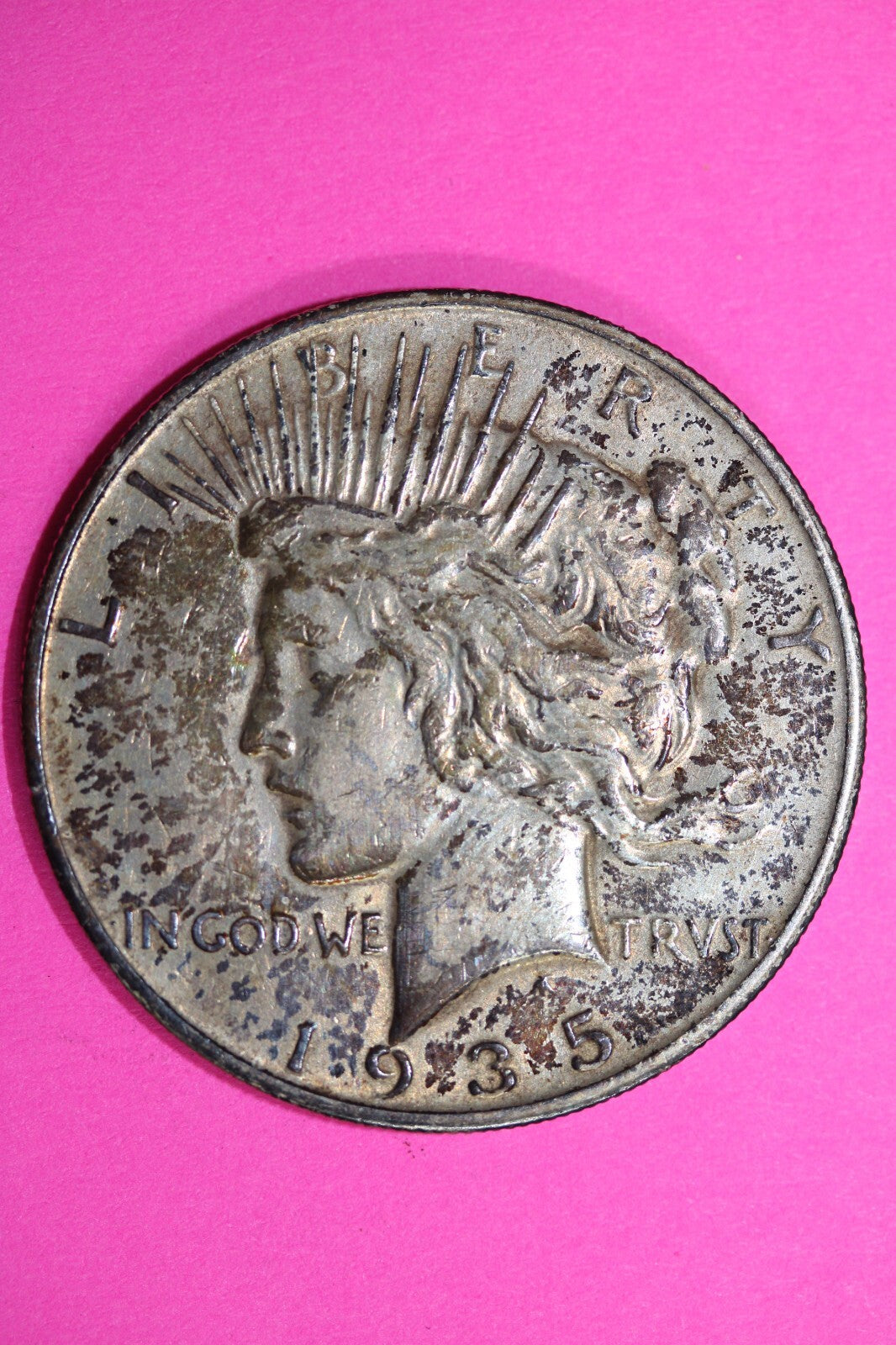High Grade 1935 S Liberty Peace Silver Dollar Exact Coin In Pics Lots Luster 90