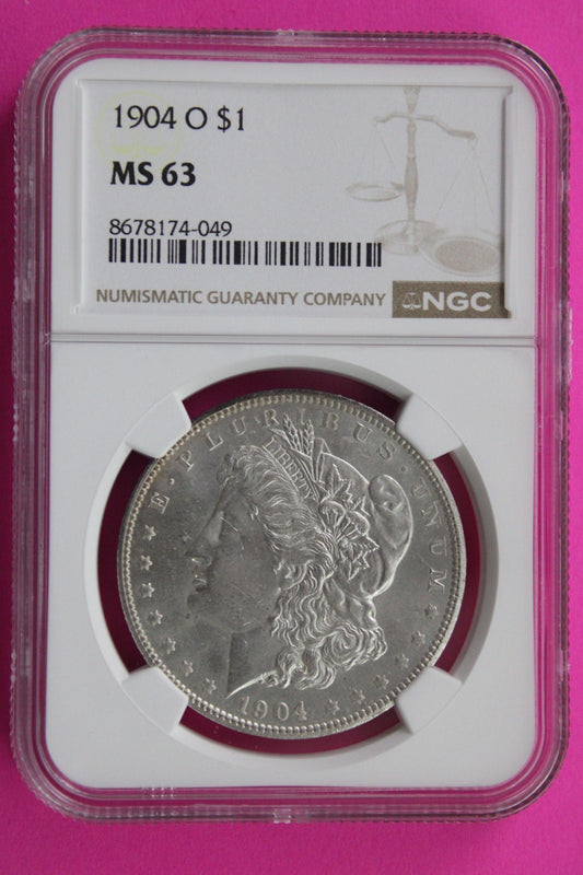 1904 O MS 63 Liberty Morgan Silver Dollar NGC Certified Graded Authentic 864