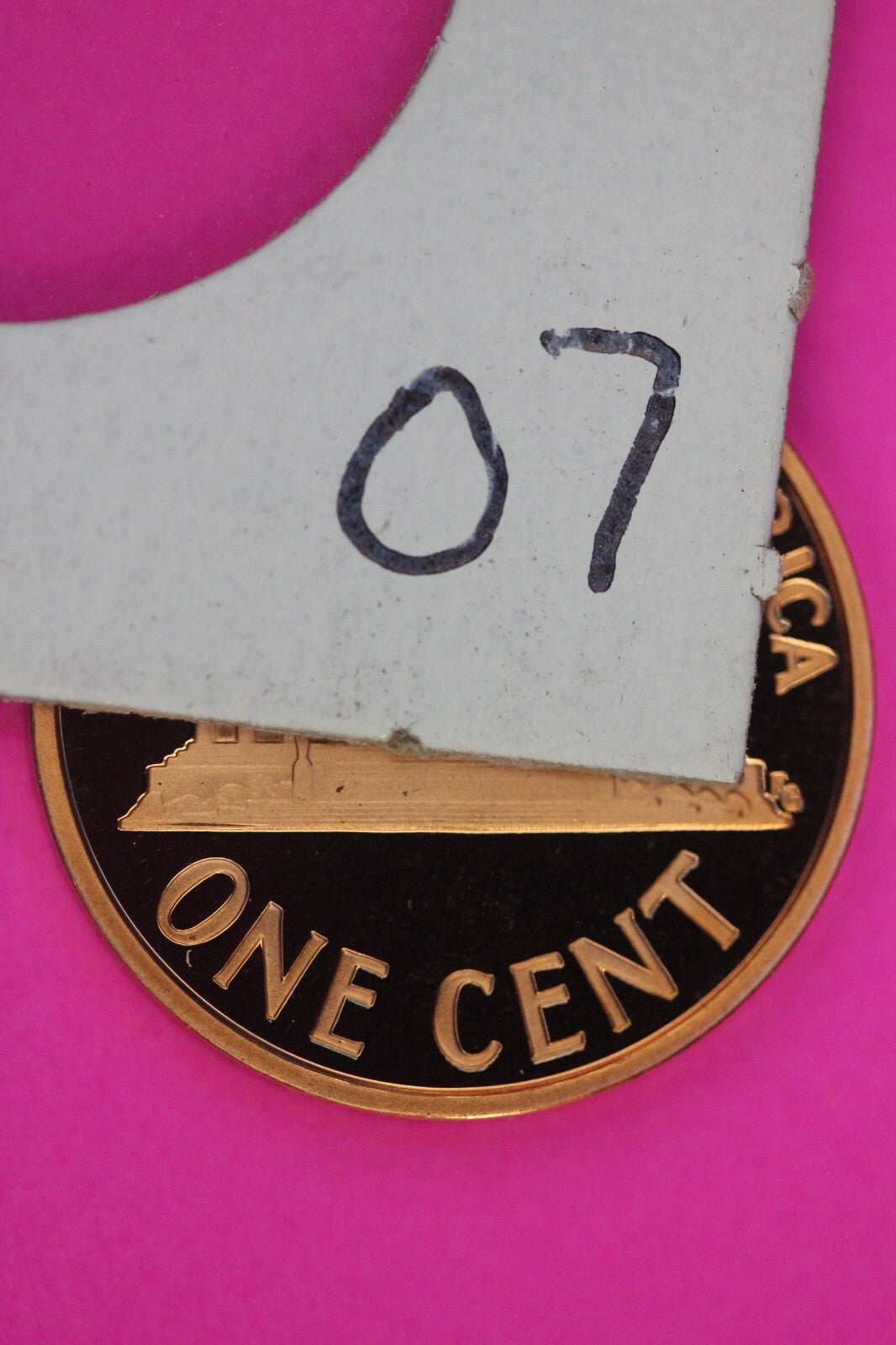 Gem Proof 2007 S Ultra Deep Cameo Lincoln Memorial Cent Same Coin In Pics TOM07