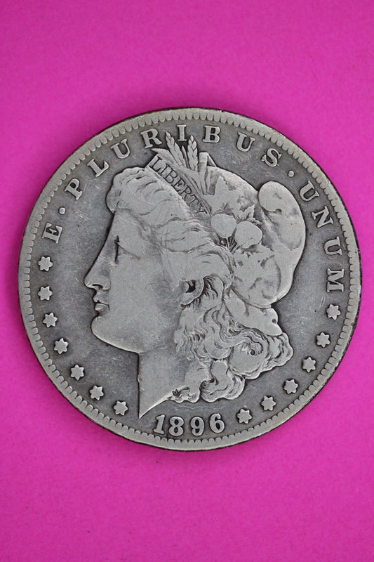 1896 S Morgan Lady Liberty Silver Dollar Guaranteed Authentic & Genuine 1751
