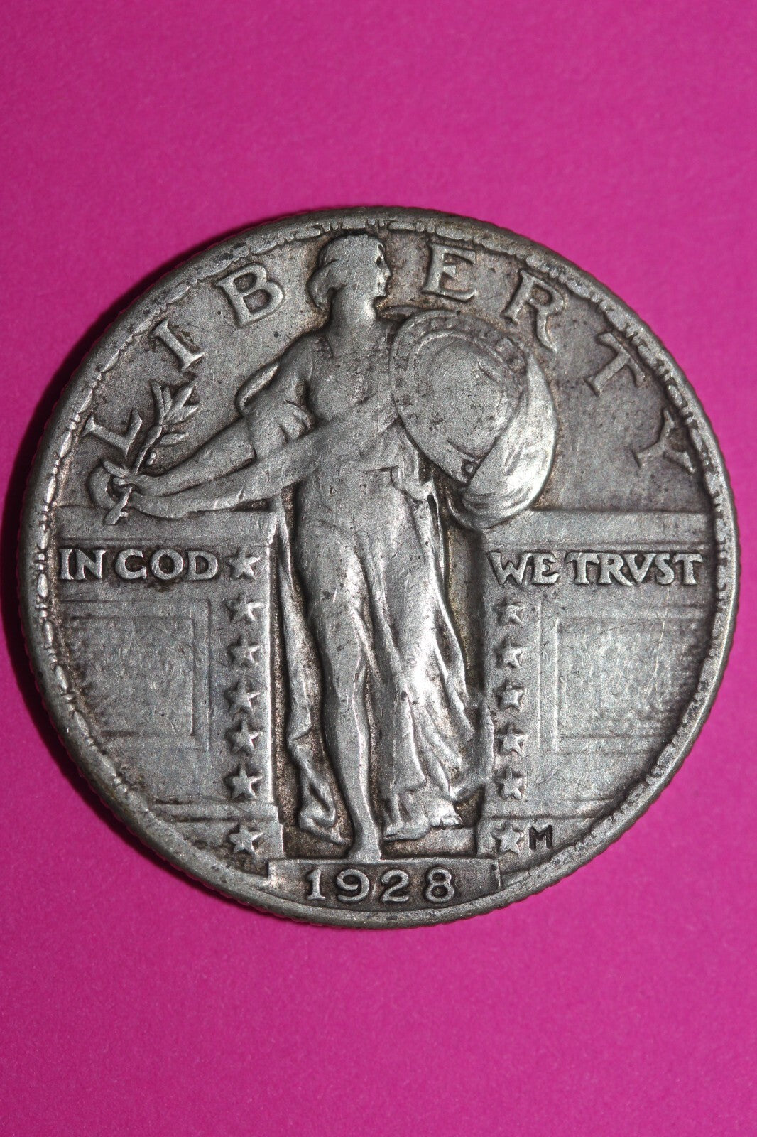 High Grade 1928 P Standing Liberty Silver Quarter Guaranteed Authentic Coin 1116