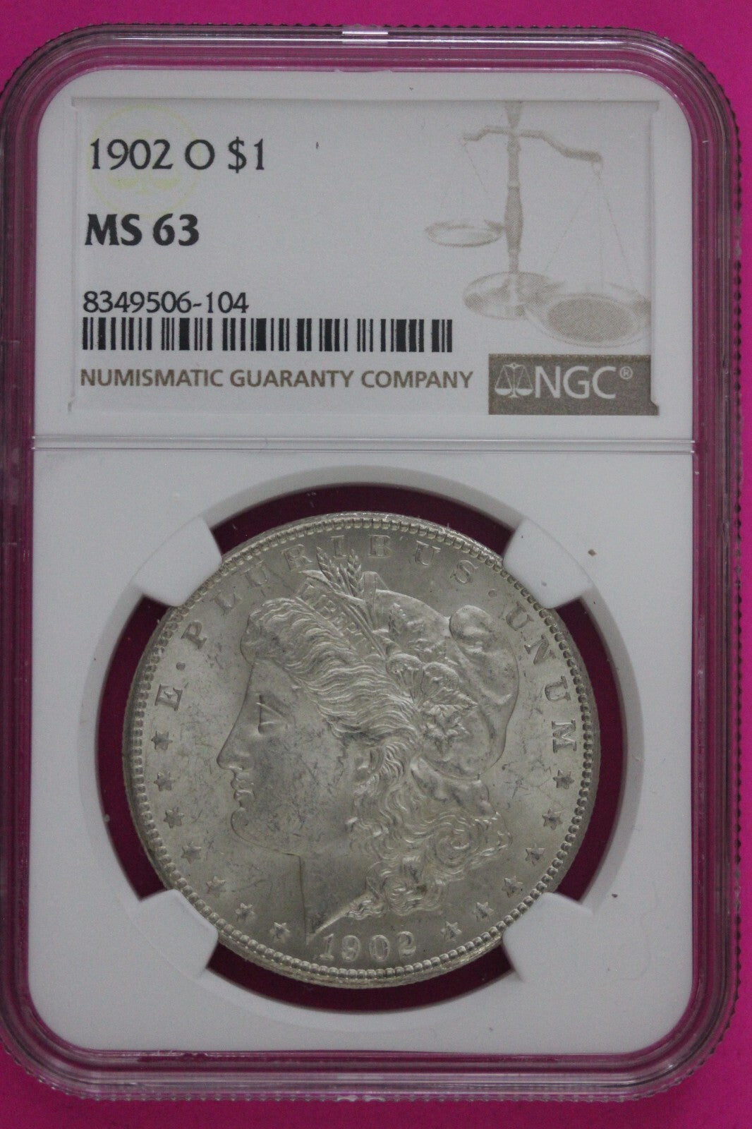1902 O MS 63 Liberty Morgan Silver Dollar NGC Certified Graded Authentic 702