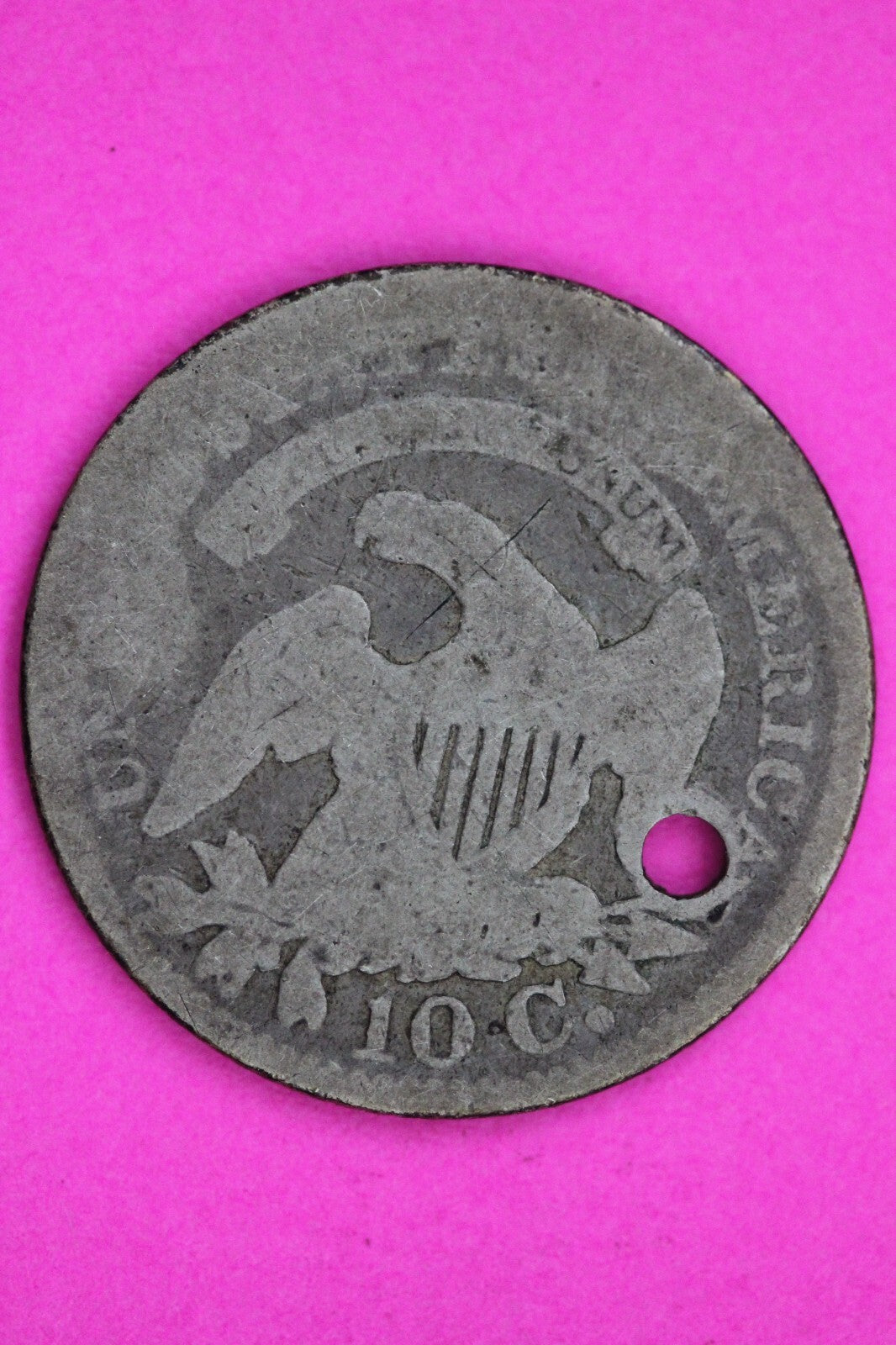 1821 Bust Capped Dime Lady Liberty Silver Coin Guaranteed Authentic Genuine 1375