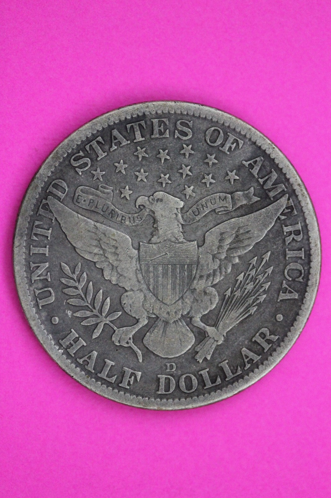 1912 D Barber Liberty Half Dollar Silver Coin Guaranteed Authentic Genuine 1177