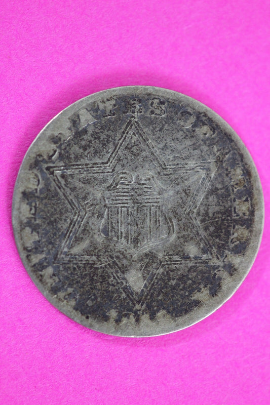 1858 Trime 3 Three Cent Silver Dime Exact Coin Shown In Pics Semi Key Date 80