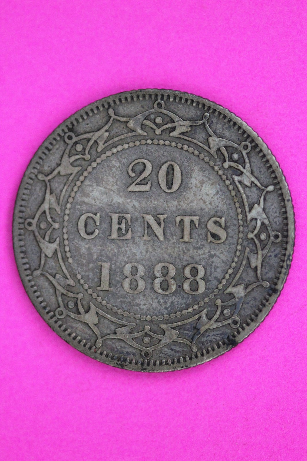 1888 Newfoundland Canada 20 TWENTY Cent Silver Coin Guaranteed Authentic 2244