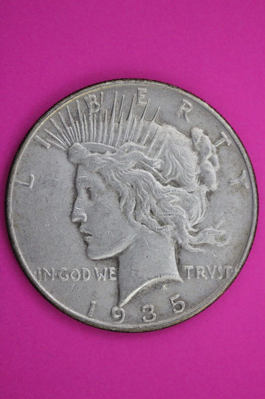 High Grade 1935 P Liberty Peace Silver Dollar Philadelphia Semi Key Date 53