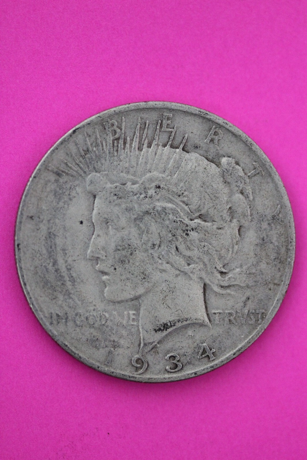 1934 P Liberty Peace Silver Dollar  Semi Key Date Coin Philadelphia Mint 20