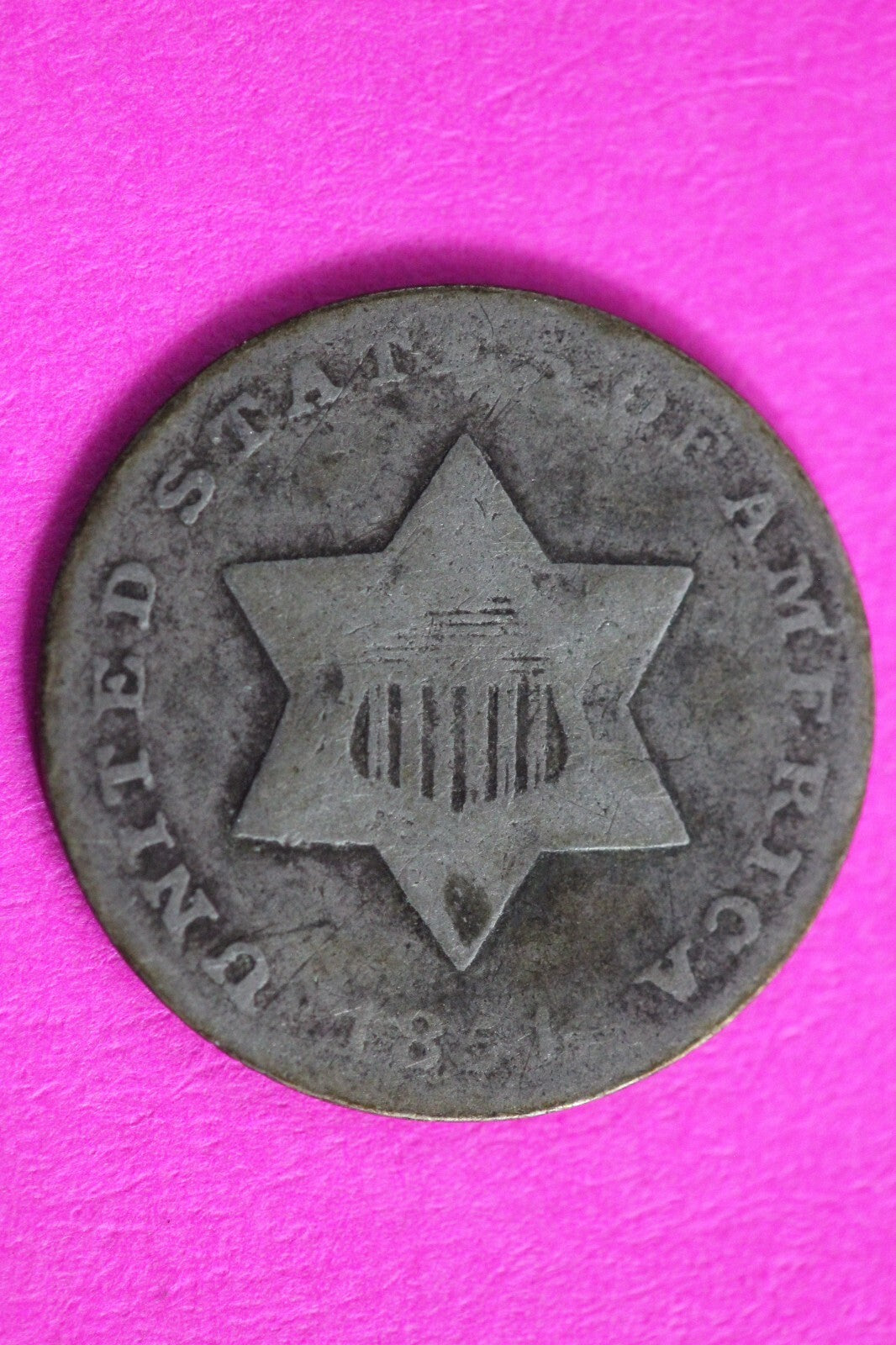 1851 Trime 3 Three Cent Silver Dime Exact Coin Shown In Pics Key Date 60