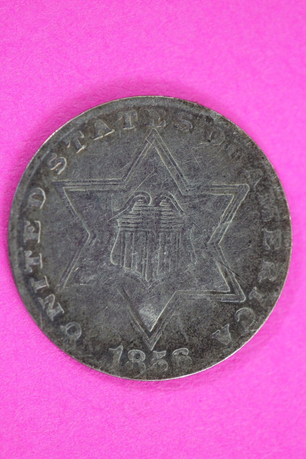 1856 Trime 3 Three Cent Silver Dime Exact Coin Shown In Pics Semi Key Date 77