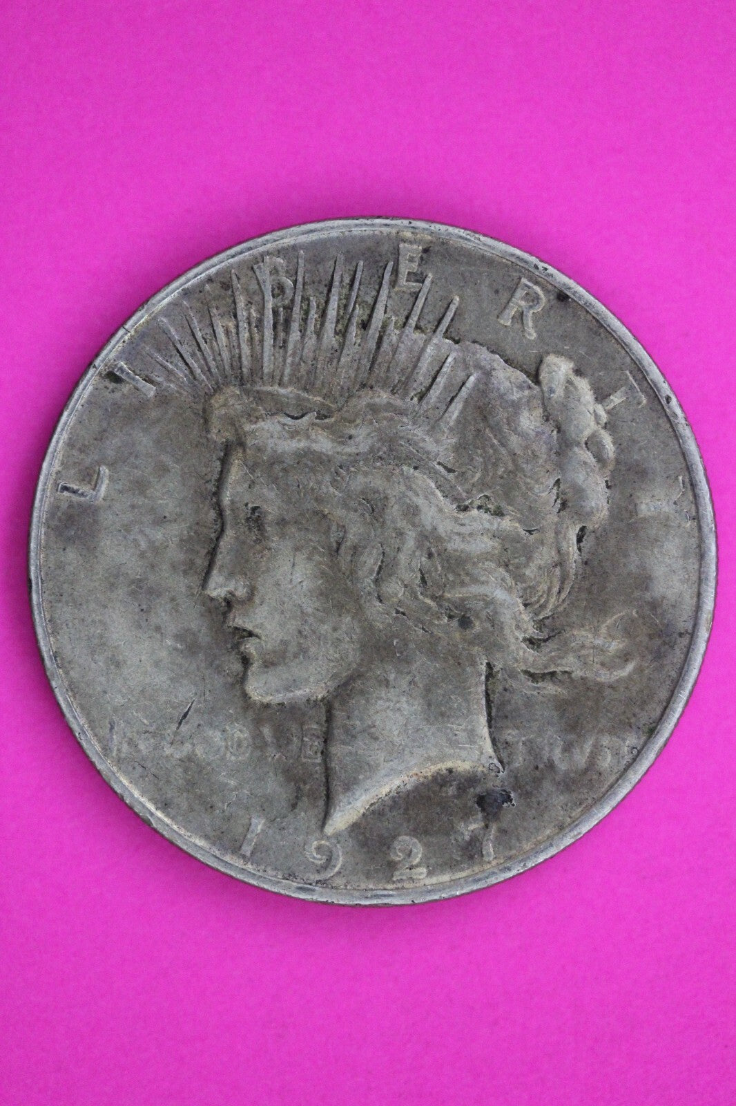 1927 D Peace Liberty Silver Dollar Guaranteed Authentic & Genuine Coin 1395