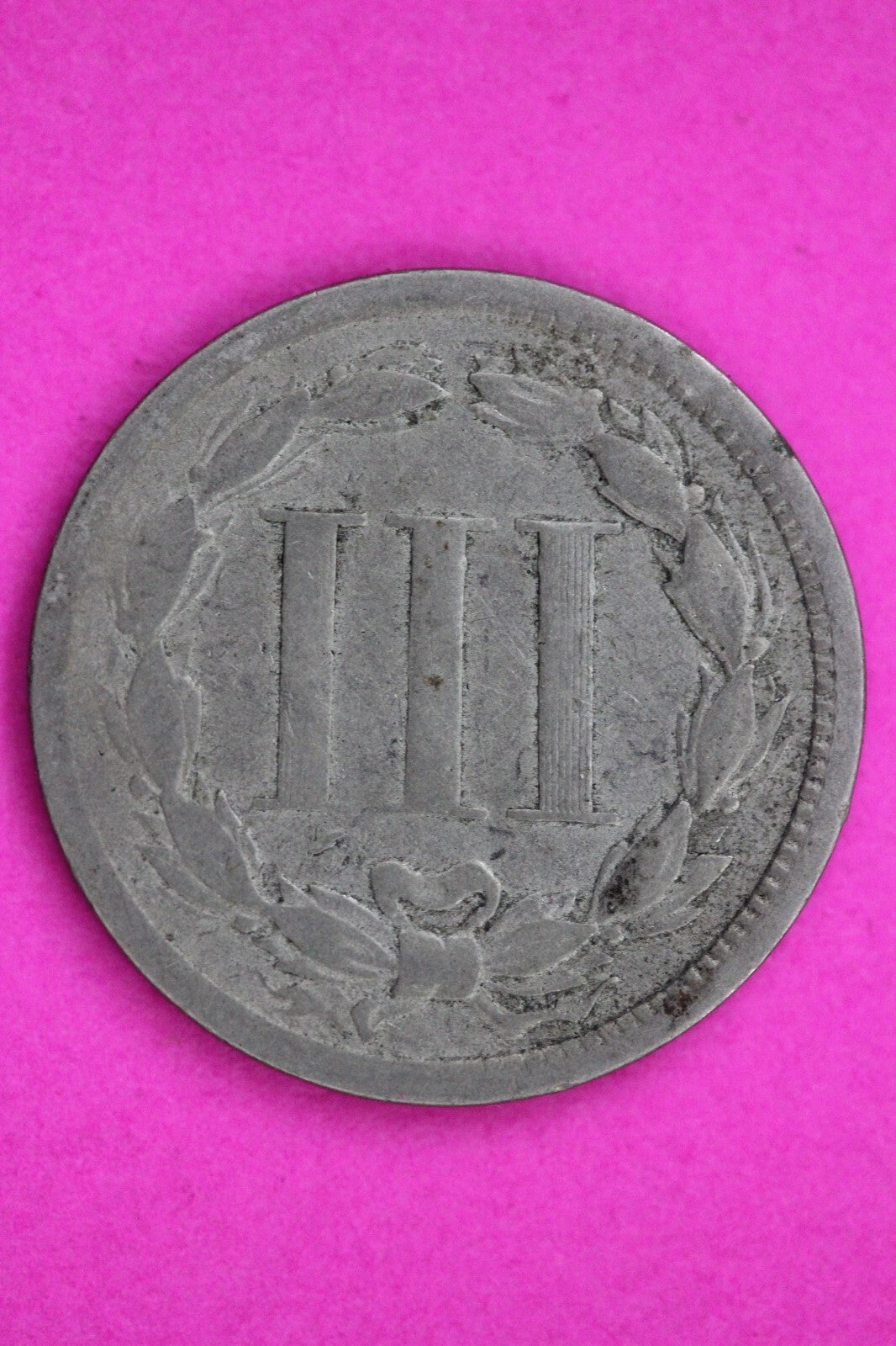 1868 Three 3 Cent Nickel Guaranteed Authentic & Genuine Fast Free Shipping 1310