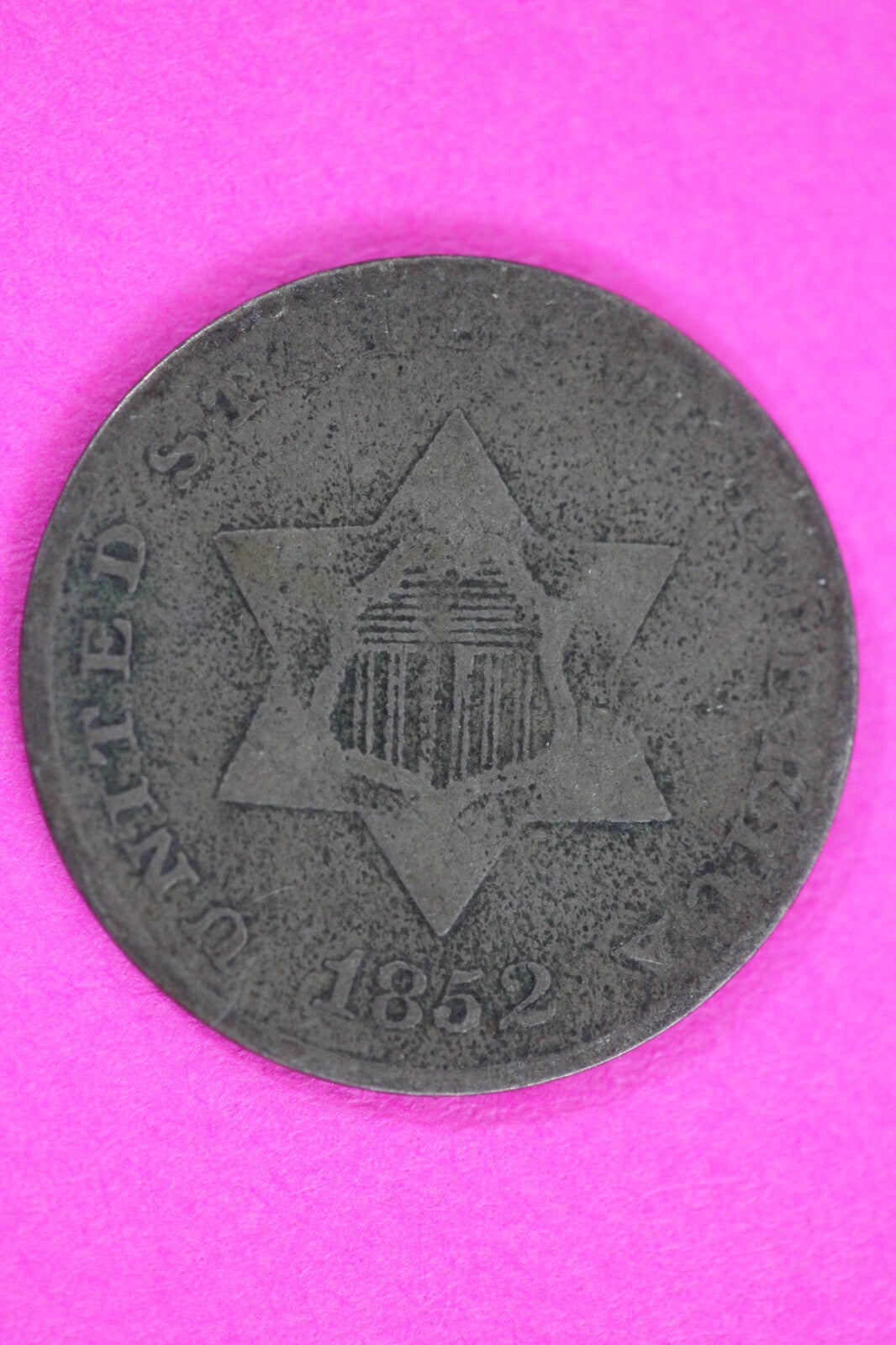 1852 Trime 3 Three Cent Silver Dime Exact Coin Shown In Pics Semi Key Date 74