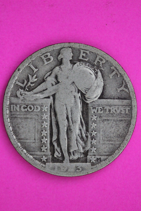 1923 P Standing Liberty Silver Quarter Semi Key Date Coin Guaranteed Real 0613N