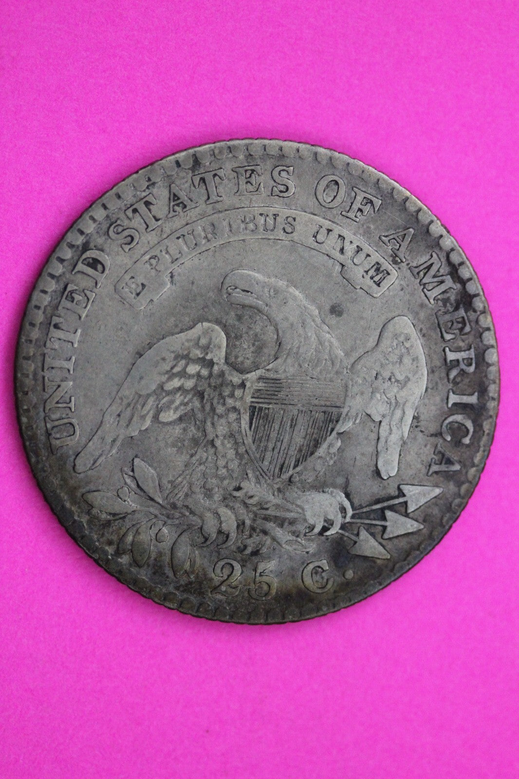 1818/15 Bust Cap Quarter Lady Liberty Rare Silver Key Date Coin Authentic 0569N