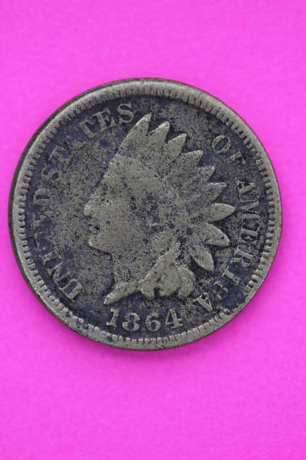 1864 Copper Nickel Indian Head Cent Penny Exact Early Type Coin Pictured 95