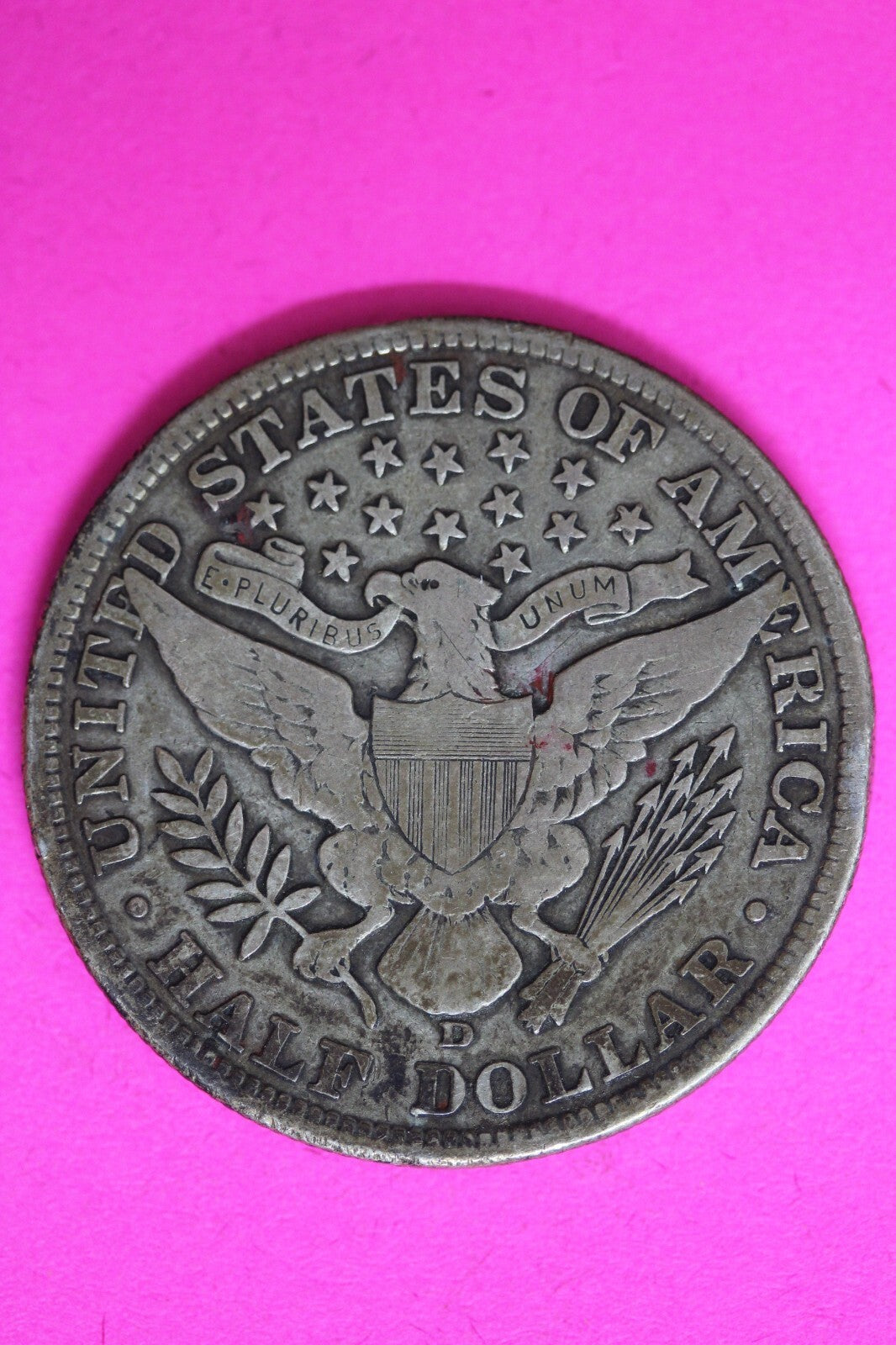 1907 D Barber Liberty Half Dollar Silver Coin Rare In Better Condition Denver 49