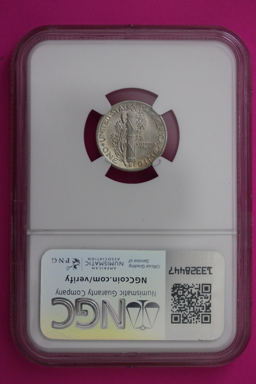 1942 P MS 65 Mercury Winged Liberty Dime NGC Certified Graded Authentic Slab 342