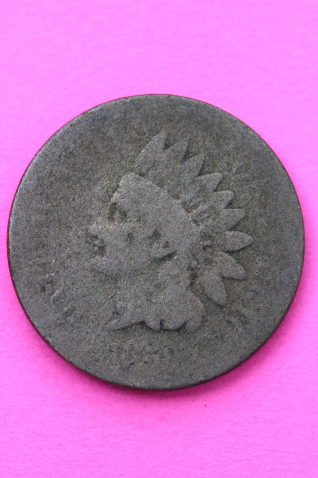 1859 Copper Nickel Indian Head Cent Penny Exact Early Type Coin Pictured 201