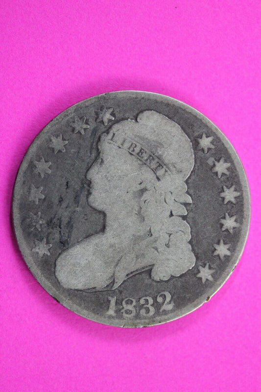 1832 Capped Bust Half Dollar Exact Coin In Pics Silver Rare Semi Key Date 43
