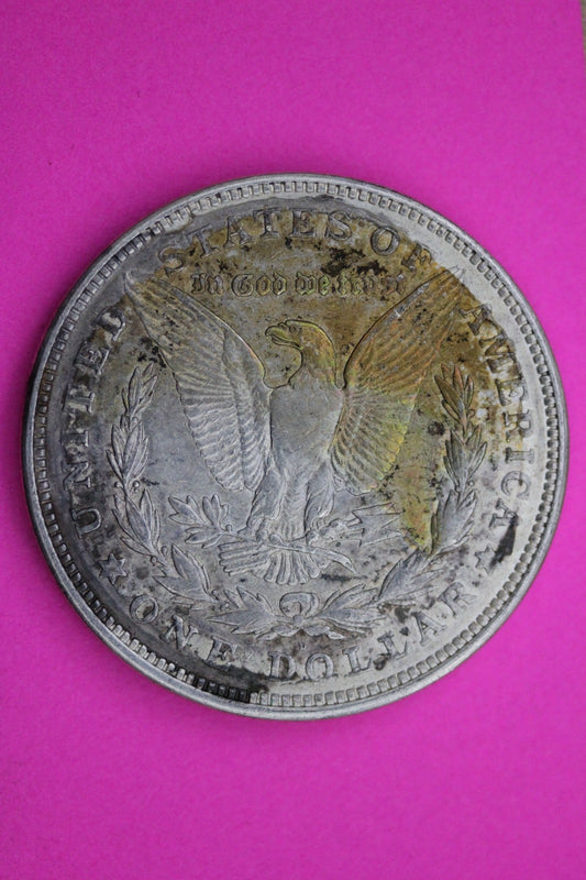 Toned 1921 D Morgan Silver Dollar Coin Guaranteed Authentic U.S.A. Seller 1966