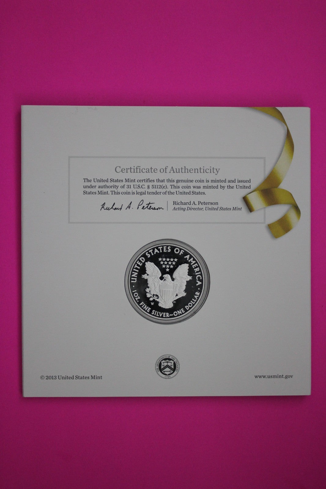 Gem 2013 W Congratulations U.S. Mint Set Proof Deep Cameo Silver Eagle COA 9060
