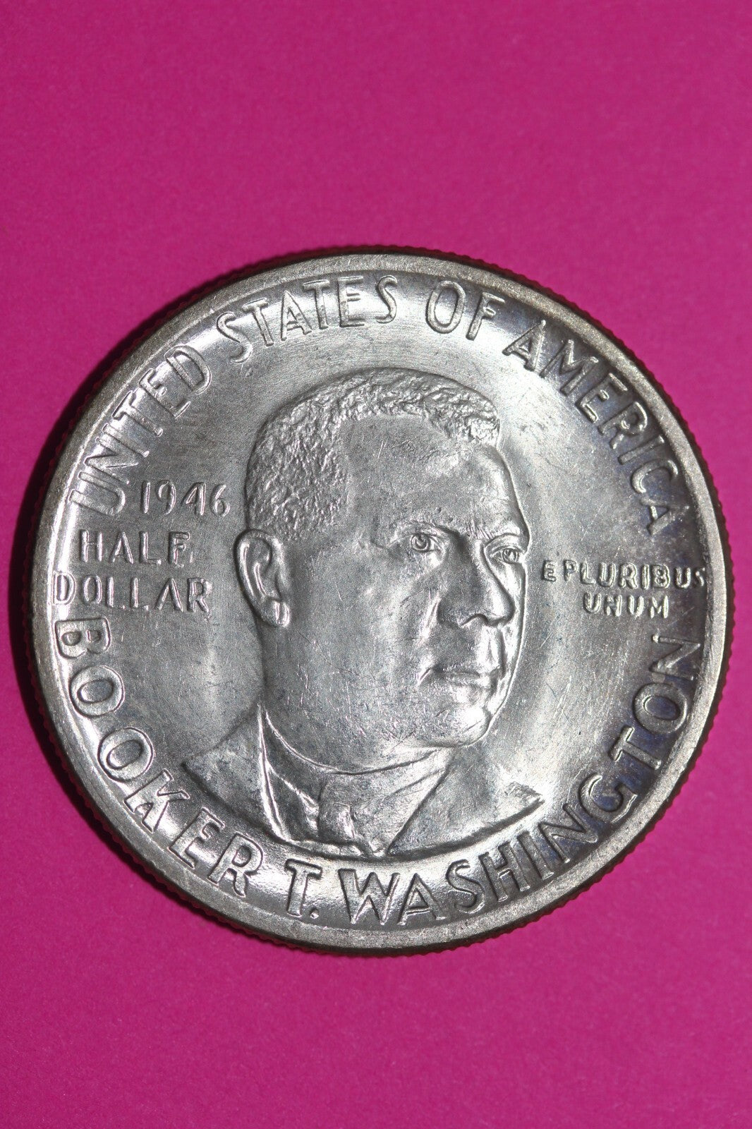 High Grade 1946 Booker T Washington Commemorative Silver Half Dollar Coin 1041