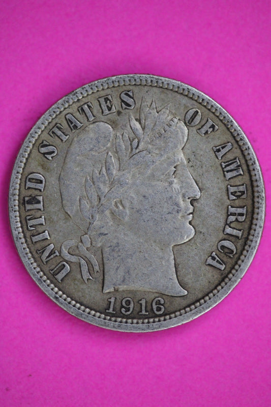1916 P Barber Liberty Dime Guaranteed Authentic & Genuine Silver Coin 2995