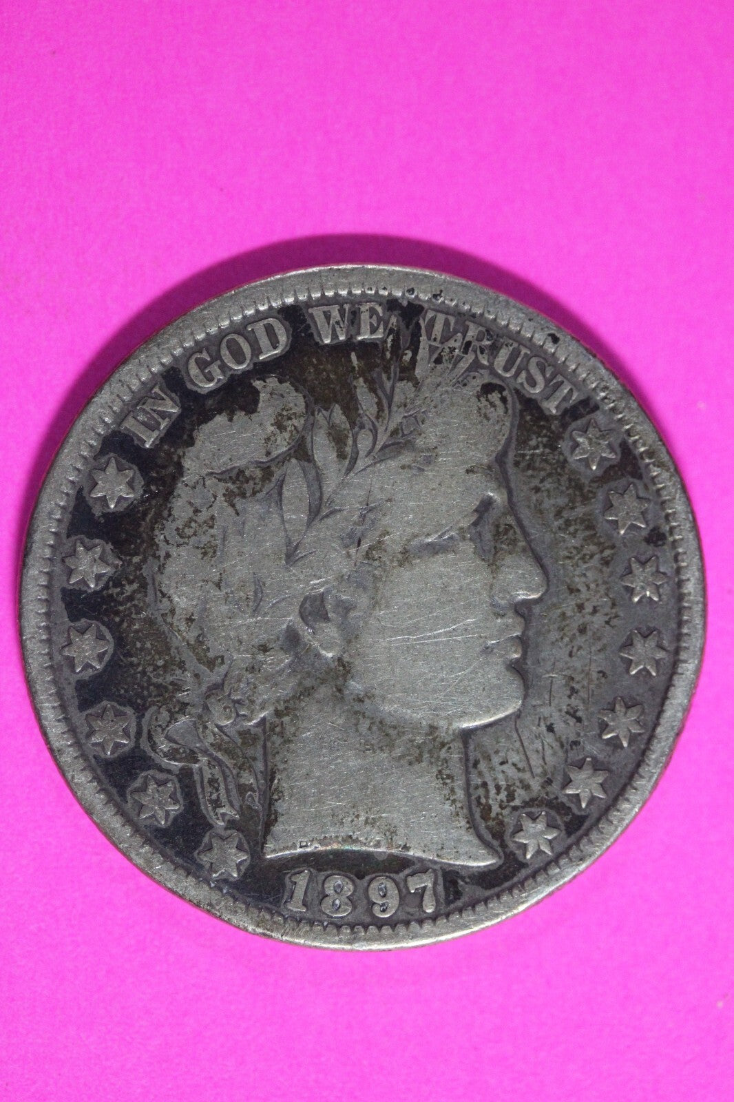 1897 P Barber Liberty Half Dollar Scarce Semi Key Date Coin Philadelphia 215