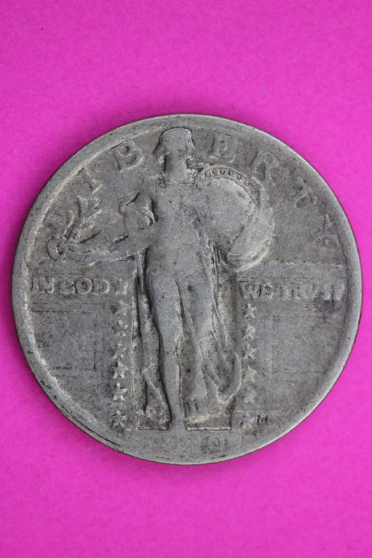 1920 P Standing Liberty Silver Quarter Guaranteed Authentic Genuine Coin 1624