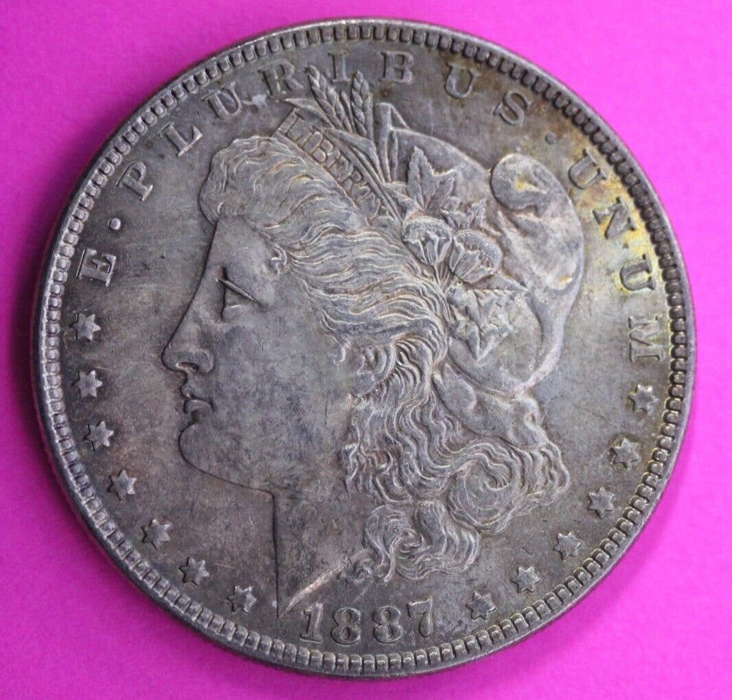 High Grade 1887 P Morgan Liberty Silver Dollar Scarce Philadelphia Mint Coin 214
