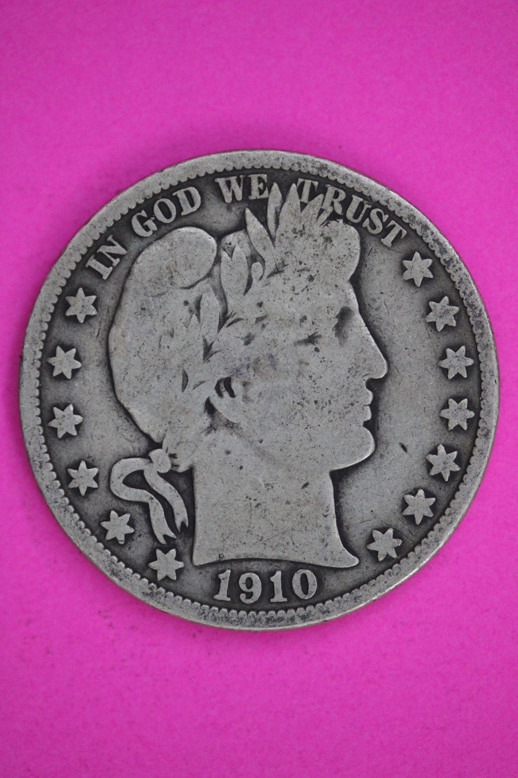 1910 P Barber Liberty Half Dollar Silver Guaranteed Authentic Genuine Coin 2910