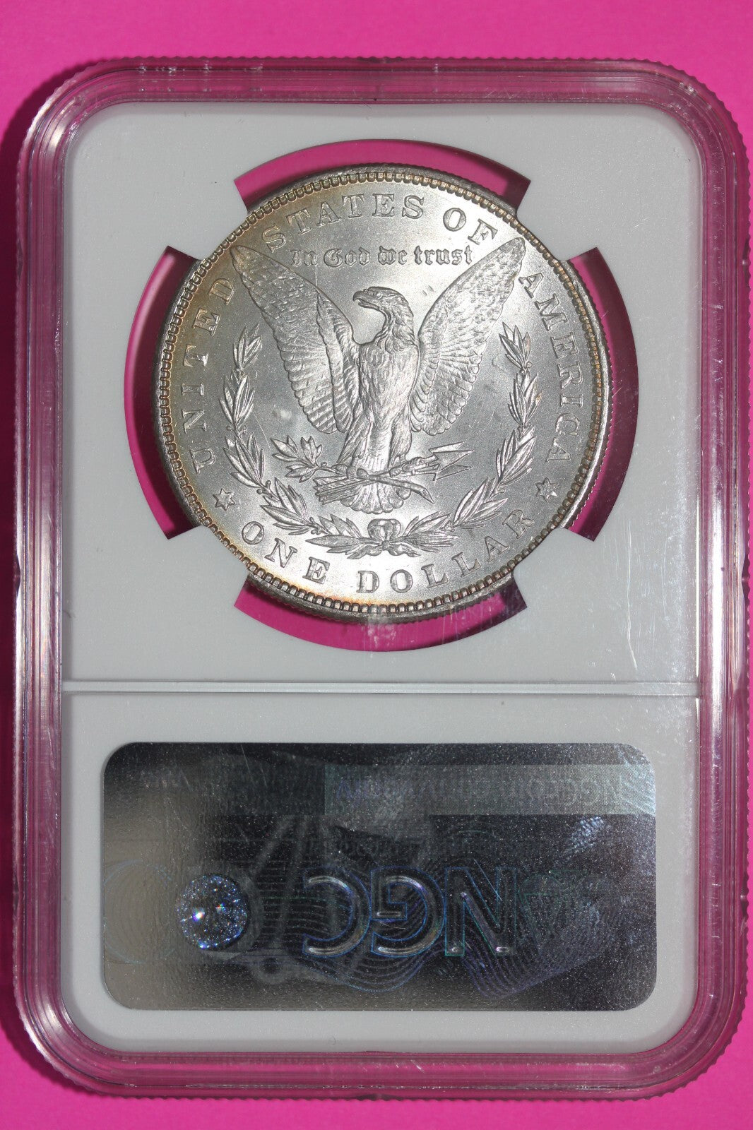 Toned 1886 P MS 64 Liberty Morgan Silver Dollar NGC Certified Graded Slab 413