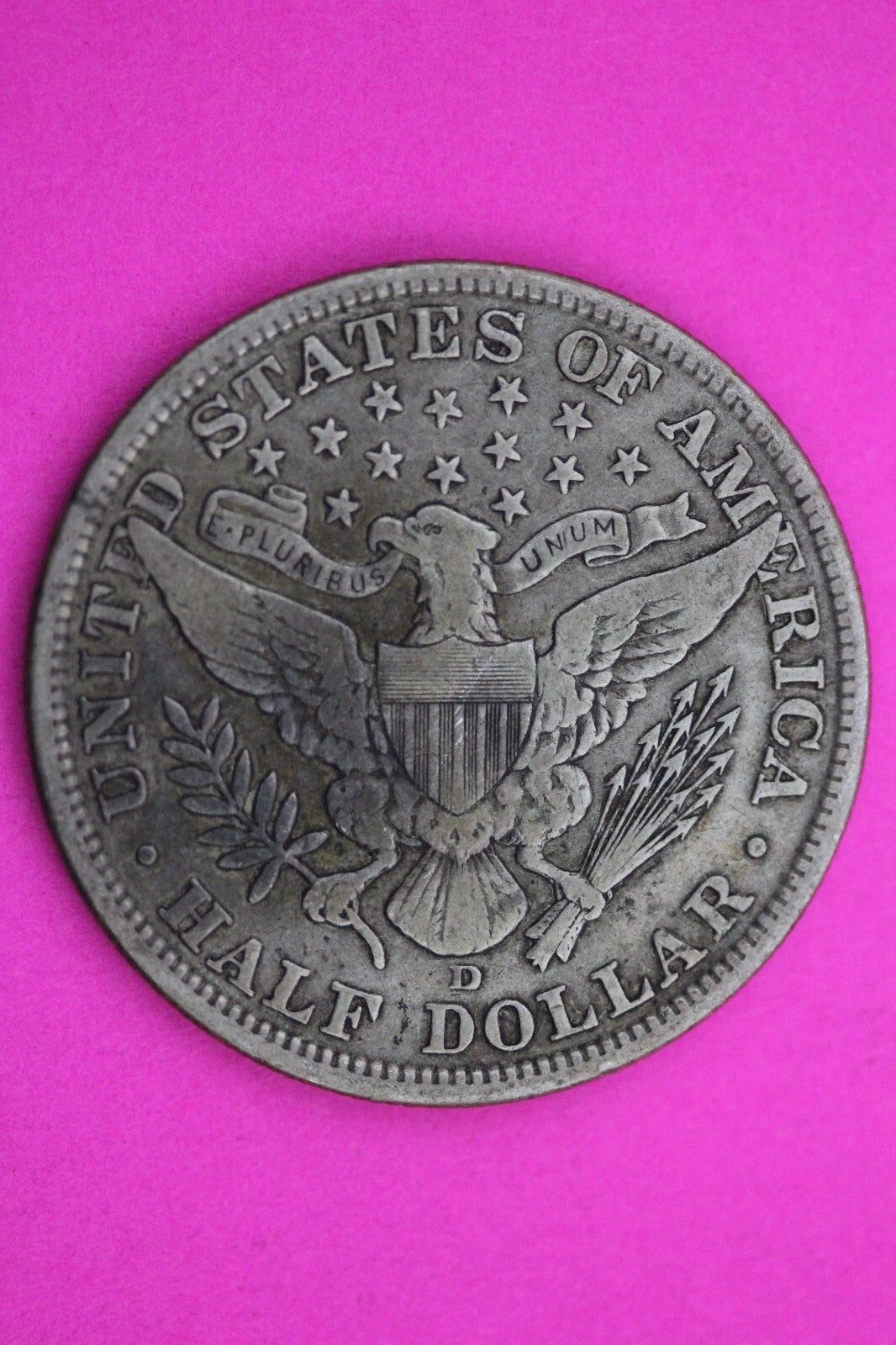 1908 D Barber Liberty Half Dollar Scarce Semi Key Date Silver Old Coin 0026