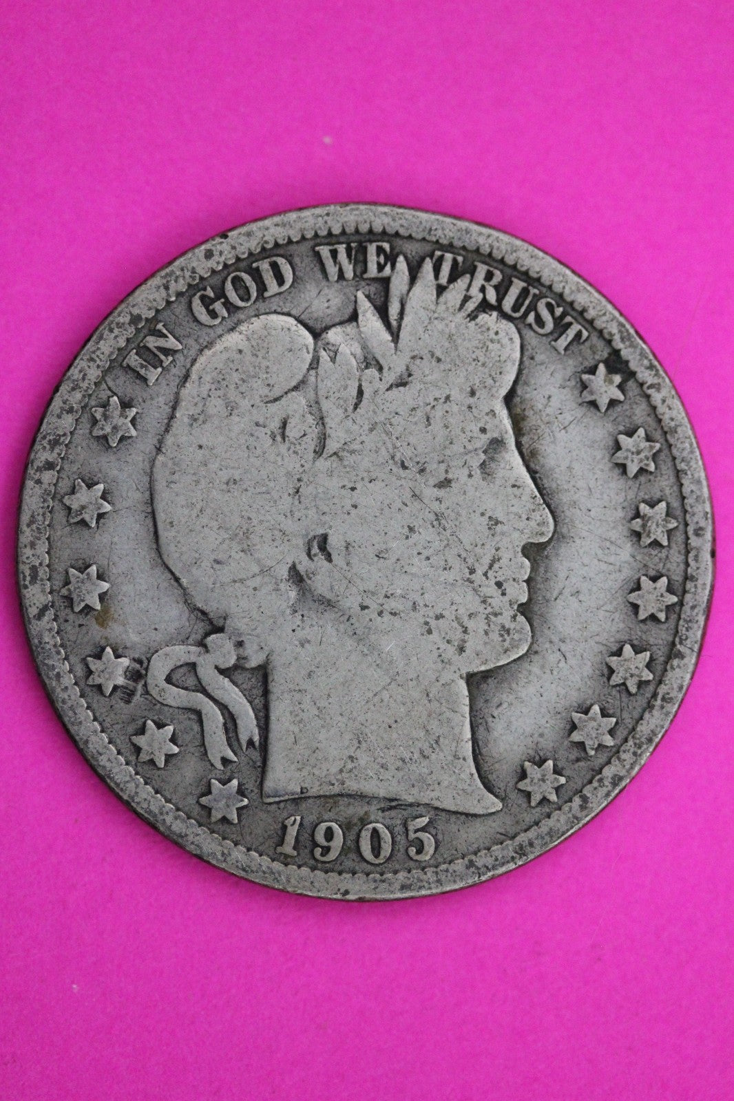 1905 O Barber Liberty Silver Half Dollar Guaranteed Authentic Genuine Coin 2346