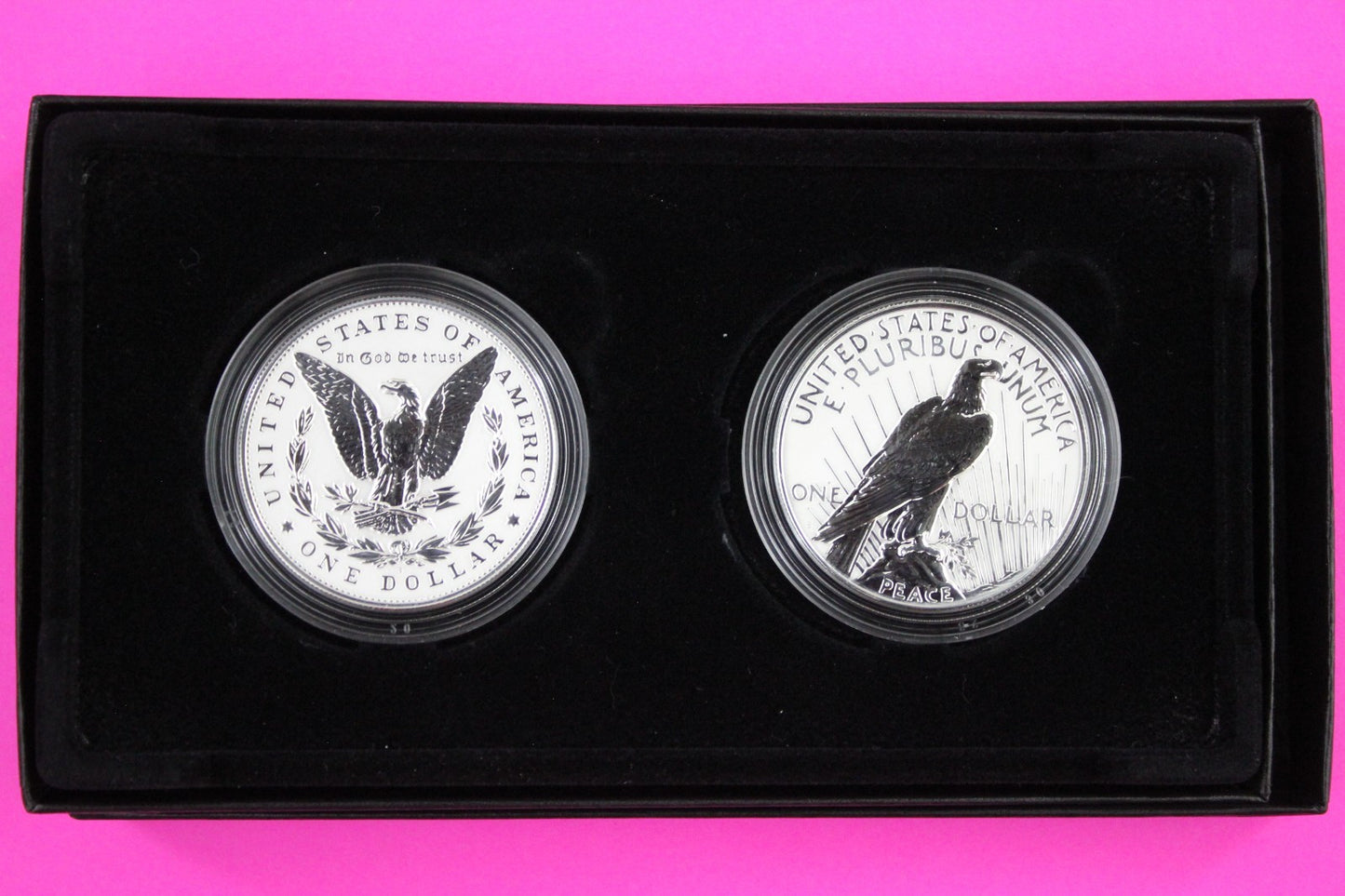 Gem 2023 Morgan & Peace Dollar Reverse Proof 1.7 Ounces of Silver Box & COA 7048