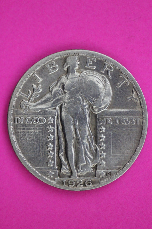 1926 P Standing Liberty Silver Quarter Guaranteed Authentic & Genuine Coin 1411