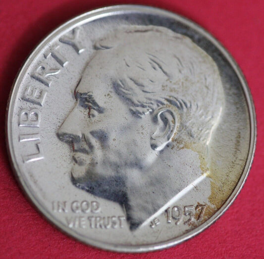 1957 Silver Proof Roosevelt Dime Exact Coin Shown Fast Shipping OCE 86