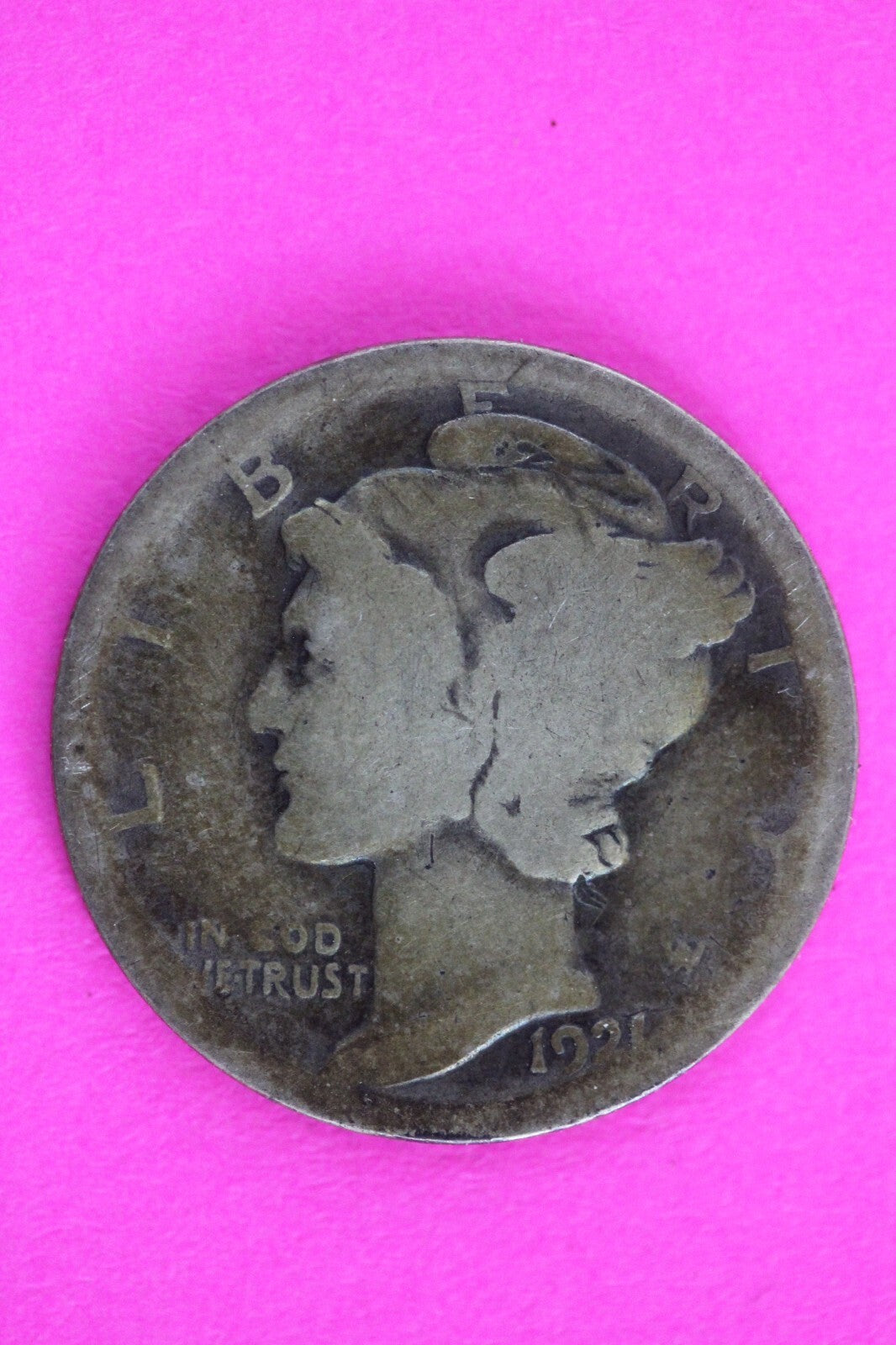 Key Date 1921 P Mercury Winged Liberty Dime Silver You Get Same Coin In Pics 01