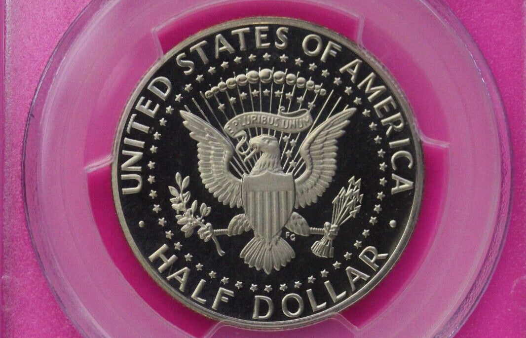 1990 S PR 69 Deep Cameo John Kennedy Clad Half Dollar JFK Label PCGS Slab 1127
