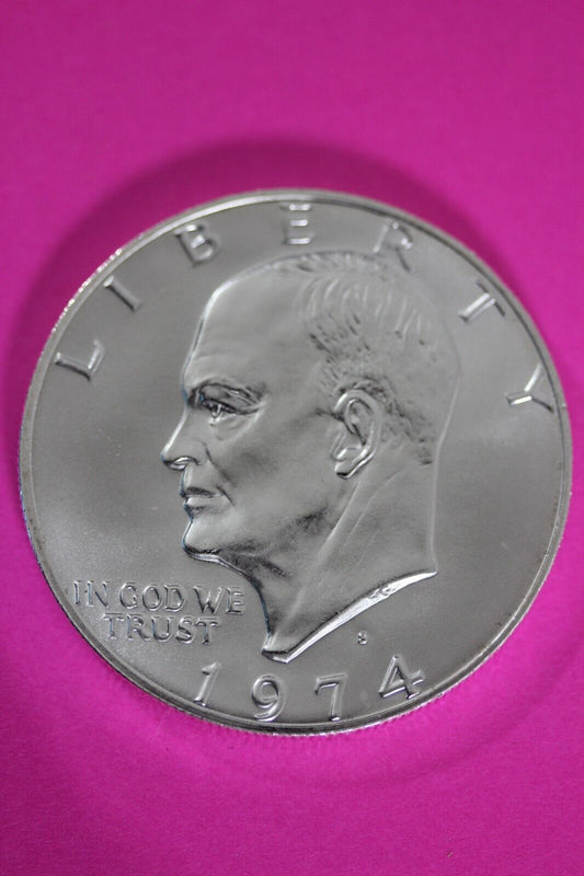 Gem BU 1974 S Ike Eisenhower 40% Silver Dollar You Get Same Coin In Pics TOM 06
