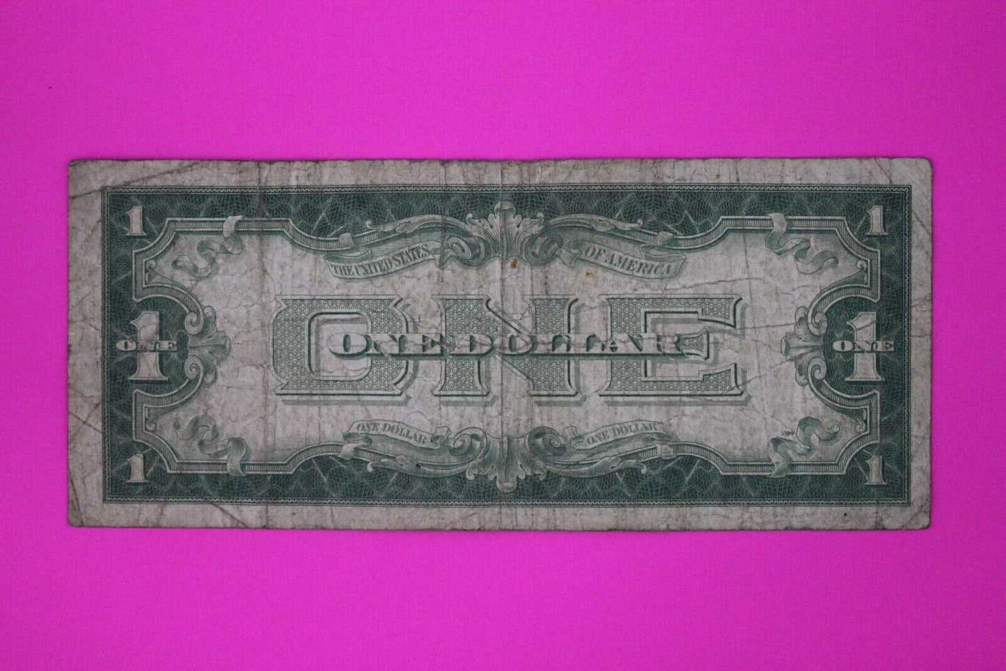 1928 A $1 Silver Certificate Funny Back FR. 1601 U.S. Currency Blue Seal 03