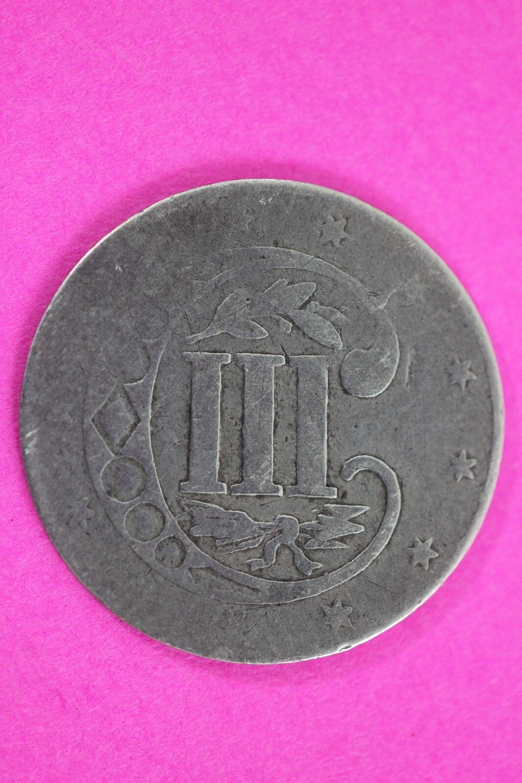 1857 Trime 3 Three Cent Silver Dime Exact Coin Shown In Pics Semi Key Date 107