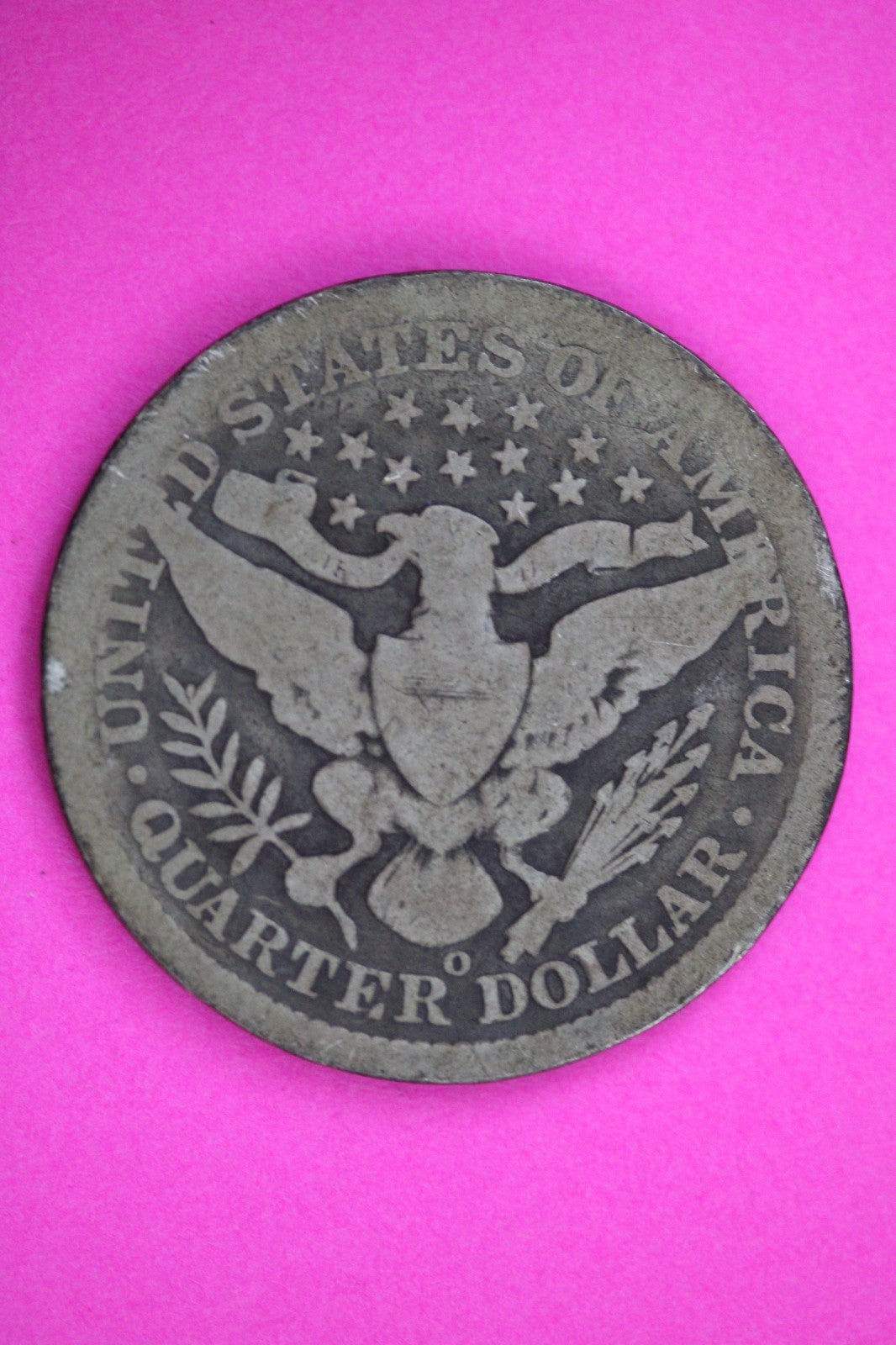 1896 O Barber Liberty Quarter Silver Exact Coin Shown Low Grade Filler 2789
