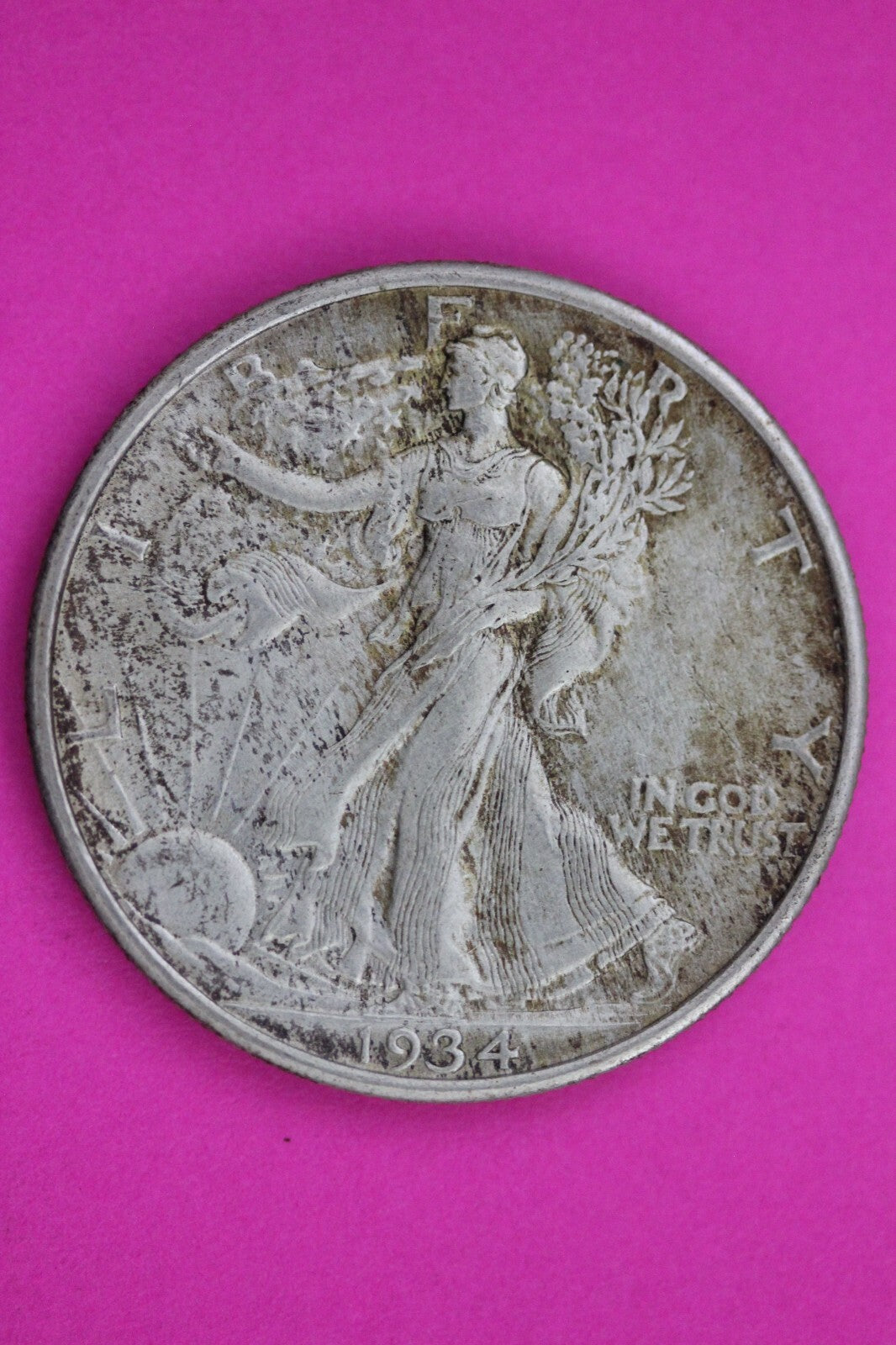 High Grade 1934 P Walking Liberty Silver Half Dollar Guaranteed Authentic 1029