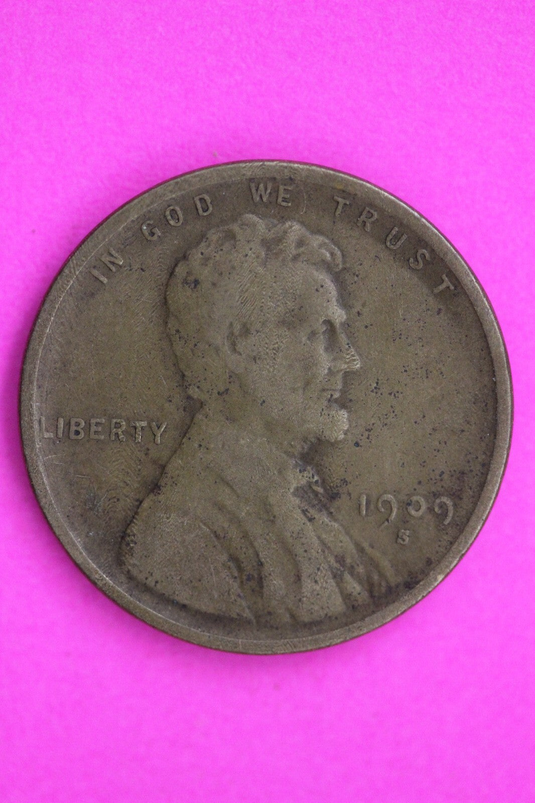 1909 S Abraham  Lincoln Wheat Cent Rare Key Date Coin Guaranteed Authentic 0754N