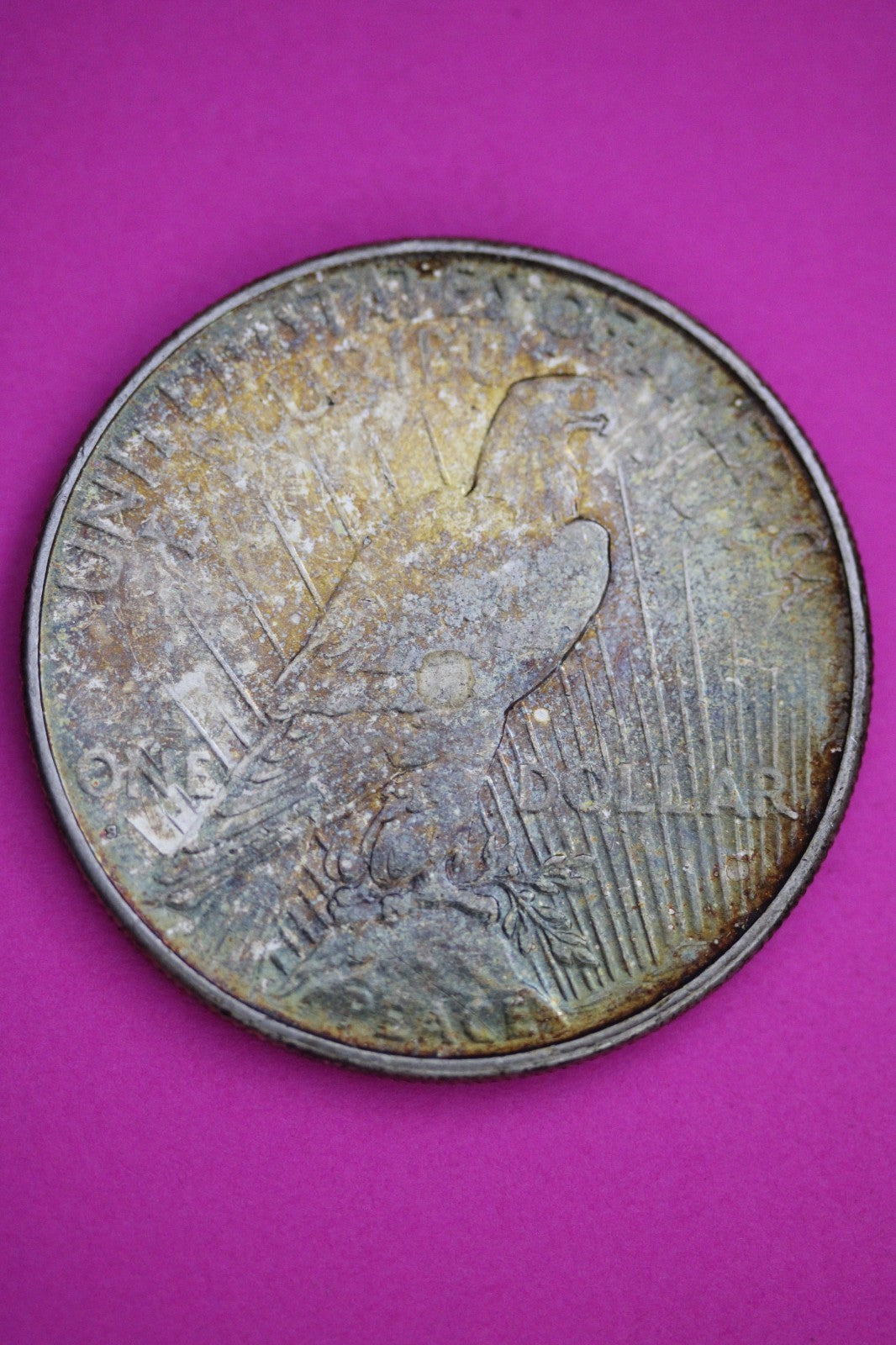 High Grade Toned 1927 S Peace Silver Dollar LIberty Coin Authentic Genuine 2493